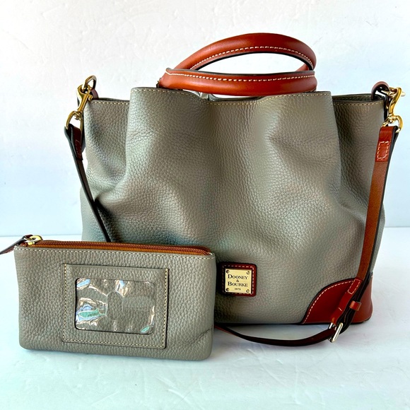 Dooney & Bourke Handbags - NWOT Dooney and Bourke NWOT 2pc Barlow Gray Pebble Leather Satchel